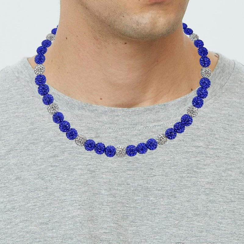 SUPBOMM Baseball Ice Necklace, Bling Beaded Necklaces, Drip Chain, League Team Colors Gifts for Men - Image 5
